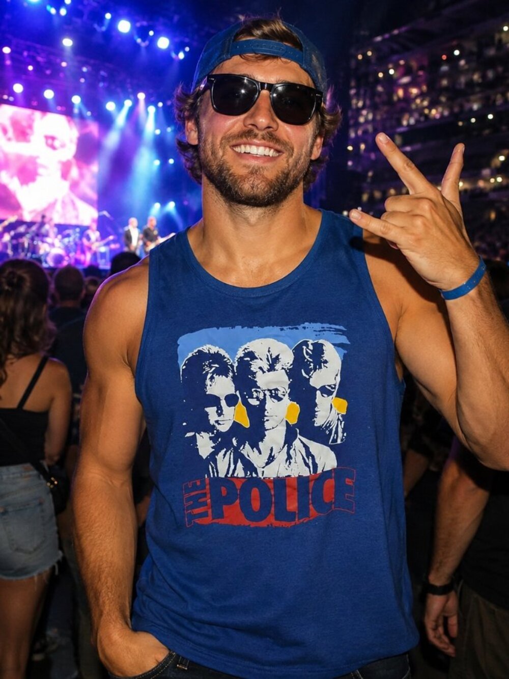 THE POLICE BAND MENS MUSCLE TEE (xxl)